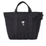 画像3: Snoopy one-point embroidered canvas tote shopping bag　ユニセックススヌーピーワンポイント刺繍 キャンバストートショッピングバッグ (3)