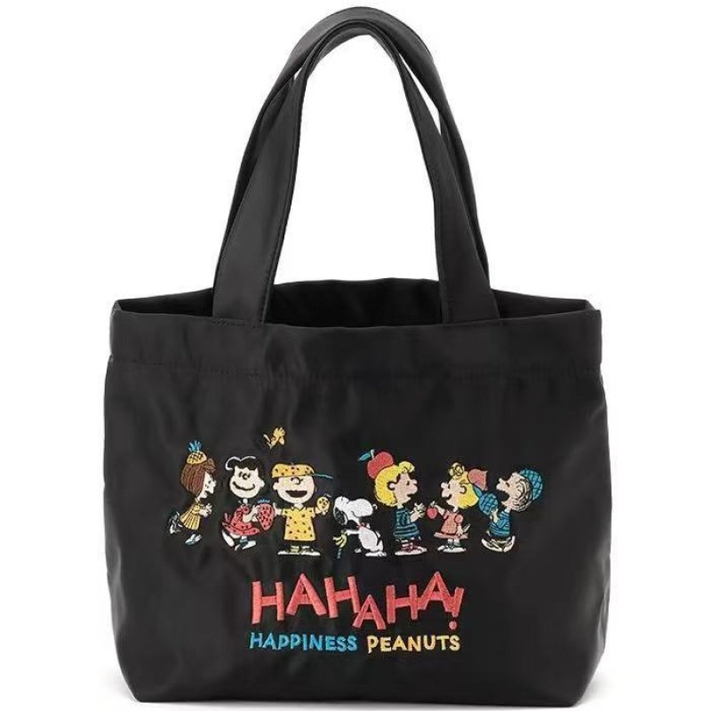 画像2: Happy Snoopy & Friends Embroidered Tote Bag　ユニセックスハッピースヌーピー&フレンズトートショルダーバッグ  (2)