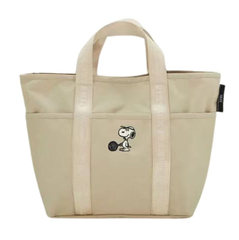 画像2: Snoopy one-point embroidered canvas tote shopping bag　ユニセックススヌーピーワンポイント刺繍 キャンバストートショッピングバッグ (2)