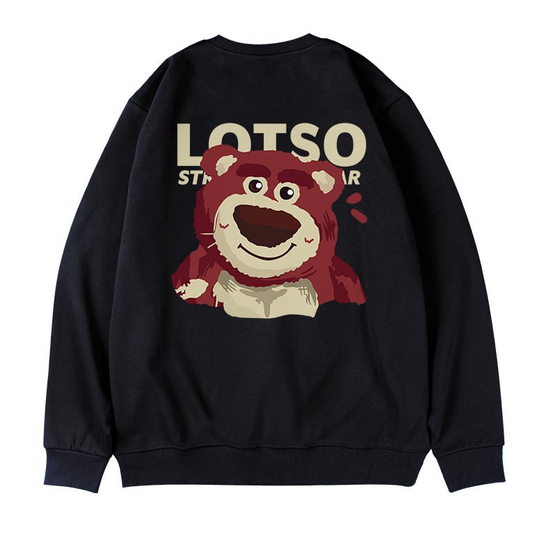 画像1: Lotso One Point Back Pring Sweat Shirts ユニセックス 男女兼用 ロッツォ ペア ワンポイント バックプリント スウェット トレーナー (1)