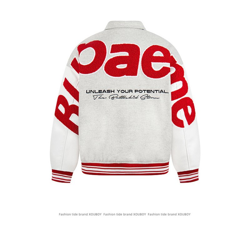 画像6:  men and women DARKAGE  Horse Embroidered Baseball Jacket 　メンズ ユニセックス 男女兼用DARKAGEホース刺繍ベースボールジャケット スタジャンスタジャン ブルゾン ジャケット (6)