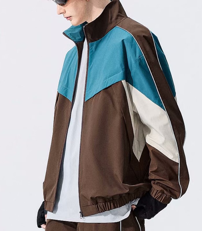 画像8: Unisex  American color block casual sports jacket and pants suit Jacket + Pant ユニセックス 男女兼用 アメリカンカラーブロックカジュアルスポーツテイストジャケット&パンツセットアップスーツ  上下 (8)