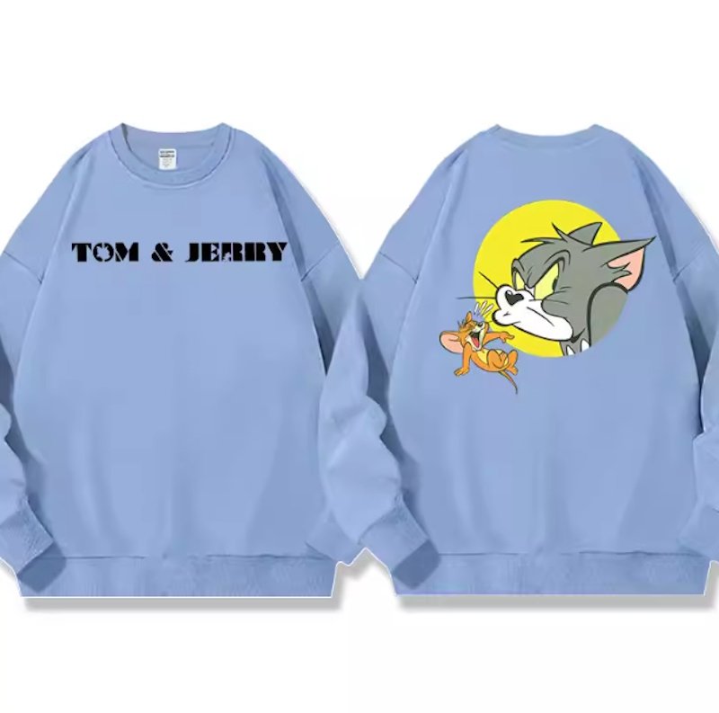画像4: Love Heart Tom & Jerry Print Print round neck long sleeve T-shirt  ユニセックス 男女兼用ラブハート トム＆ジェリープリントラウンドネック スウェットトレーナー (4)