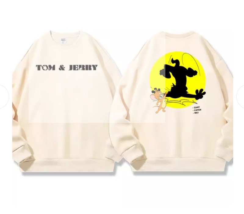 画像4: Silhouette Tom & Jerry Print Print round neck long sleeve T-shirt  ユニセックス 男女兼用シルエット トム＆ジェリープリントラウンドネック スウェットトレーナー (4)