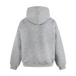 画像5: Letter logo embroidered terry cloth striped hoodie ユニセックス 男女兼用ストライプボーダーレターロゴ刺繍フーディスウェット (5)