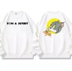 画像3: Love Heart Tom & Jerry Print Print round neck long sleeve T-shirt  ユニセックス 男女兼用ラブハート トム＆ジェリープリントラウンドネック スウェットトレーナー (3)