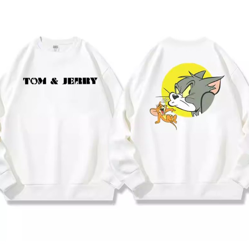 画像3: Love Heart Tom & Jerry Print Print round neck long sleeve T-shirt  ユニセックス 男女兼用ラブハート トム＆ジェリープリントラウンドネック スウェットトレーナー (3)
