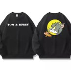 画像2: Love Heart Tom & Jerry Print Print round neck long sleeve T-shirt  ユニセックス 男女兼用ラブハート トム＆ジェリープリントラウンドネック スウェットトレーナー (2)