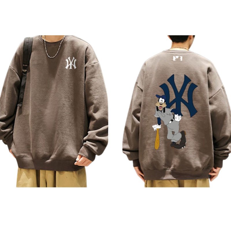 画像10:  MFMLBNY Goofy & Baseball round neck long sleeve Sweatshirts  ユニセックス 男女兼用グーフィー＆ベースボールラウンドネック スウェットトレーナー (10)