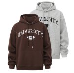 画像6:  Unisex University logo hoodie long-sleeved hooded pullover sweater  ユニセックス 男女兼用ユニバーシティー 長袖 フーディパーカー (6)