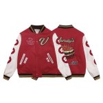画像1: Vandy's Hamburger embroidery baseball uniform Stadium jacket blouson　ユニセックス男女兼用Vandy'sハンバーガー刺繍ジャケットスタジアムジャンパー スタジャン ジャケットブルゾン (1)