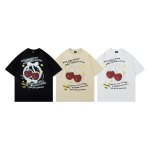 画像4: Cherry print oversized short sleeve T-shirt   チェリー＆リボン プリント 半袖Tシャツ  男女兼用 ユニセックス (4)