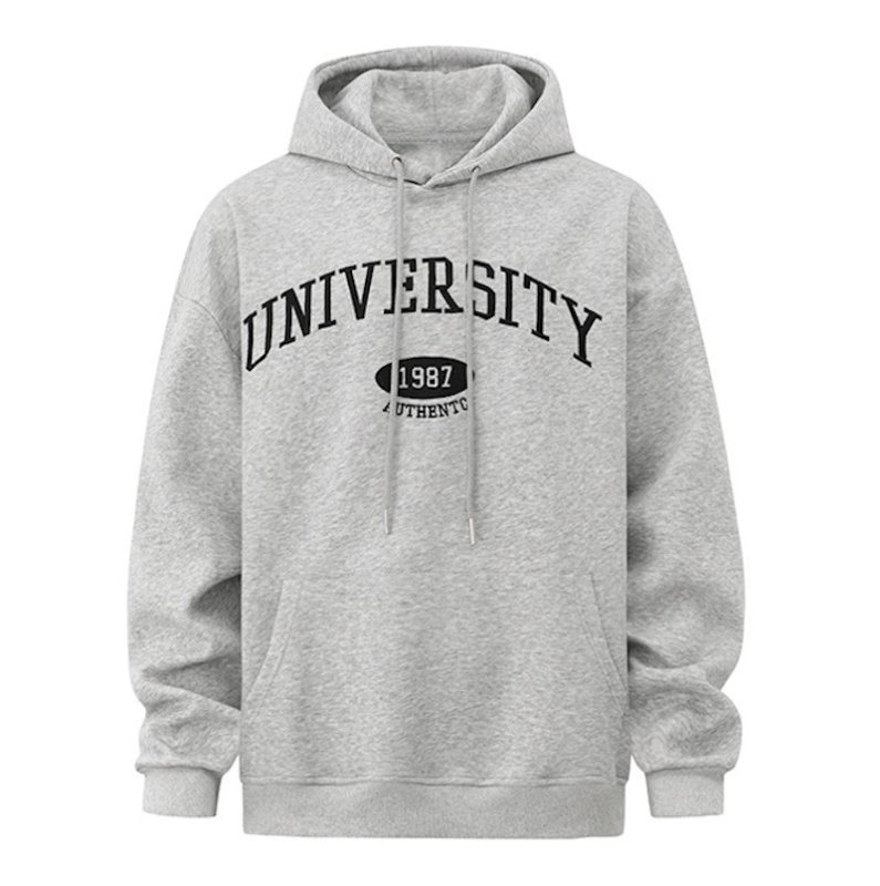 画像1:  Unisex University logo hoodie long-sleeved hooded pullover sweater  ユニセックス 男女兼用ユニバーシティー 長袖 フーディパーカー (1)