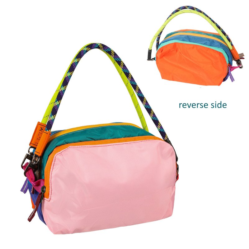画像1: Dopamine Color Block Rope Handle Tote Shoulder Bag　ユニセックスドーパミンカラーブロックロープハンドルトートショルダーバッグ  (1)