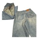 画像10: 3D check print distressed denim pants 　３Dチェックプリント柄ダメージデニムパンツジーンズ  (10)