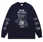 画像4: Boy Angel Retro Print Long Sleeve T-Shirt　ボーイエンジェルプリントロングスリーブTシャツ ユニセックス 男女兼用 (4)
