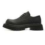 画像3: Platform lace-up leather British Derby shoes　ユニセックス 男女兼用 プラットフォームレースアップレザーダービーシューズ ローファー (3)