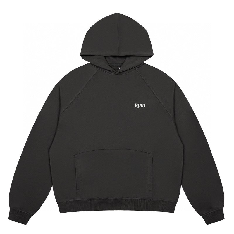 画像4:  Unisex Sixpm/6PM logo embroidered hoodie  ユニセックス 男女兼用Sixpm/6PMロゴ刺繍フーディ長袖 パーカー (4)