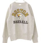 画像5: Snoopy & Boston Baseball Print long sleeve Sweatshirts  ユニセックス 男女兼用スヌーピー&ボストンベースボールプリントラウンドネック スウェットトレーナー (5)