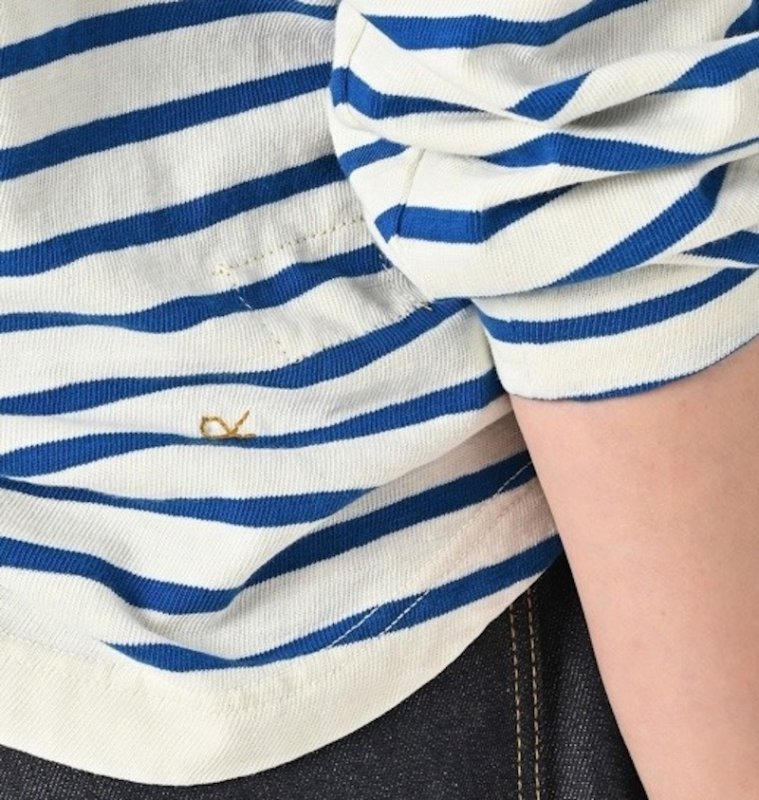 画像2: Border x Message Logo Long Sleeve T-Shirt 　ボーダーストライプ×メッセージロゴ長袖Tシャツ (2)