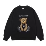 画像2: Unisex Superbored & Bear print sweatshirt 男女兼用  ユニセックス ベア 熊 長袖 スウェット トレーナー (2)