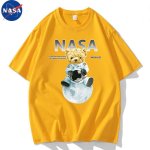 画像6: NASA x Earth x Astronaut Bear round neck short sleeve T-shirt  ユニセックス 男女兼用NASAナサ×地球×宇宙飛行士ベア熊プリントラウンドネック Tシャツ (6)