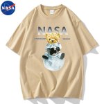 画像5: NASA x Earth x Astronaut Bear round neck short sleeve T-shirt  ユニセックス 男女兼用NASAナサ×地球×宇宙飛行士ベア熊プリントラウンドネック Tシャツ (5)