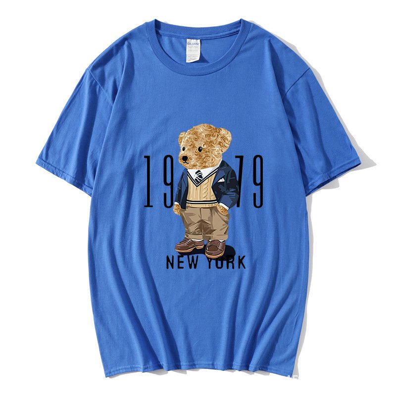 画像6: New York Fashion Bear round neck short sleeve T-shirt  ユニセックス 男女兼用ニューヨークおしゃれベア熊プリントラウンドネック Tシャツ (6)