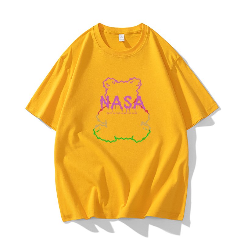 画像3: NASA x Silhouette Bear round neck short sleeve T-shirt  ユニセックス 男女兼用NASAナサ×シルエットベアプリントラウンドネック Tシャツ (3)