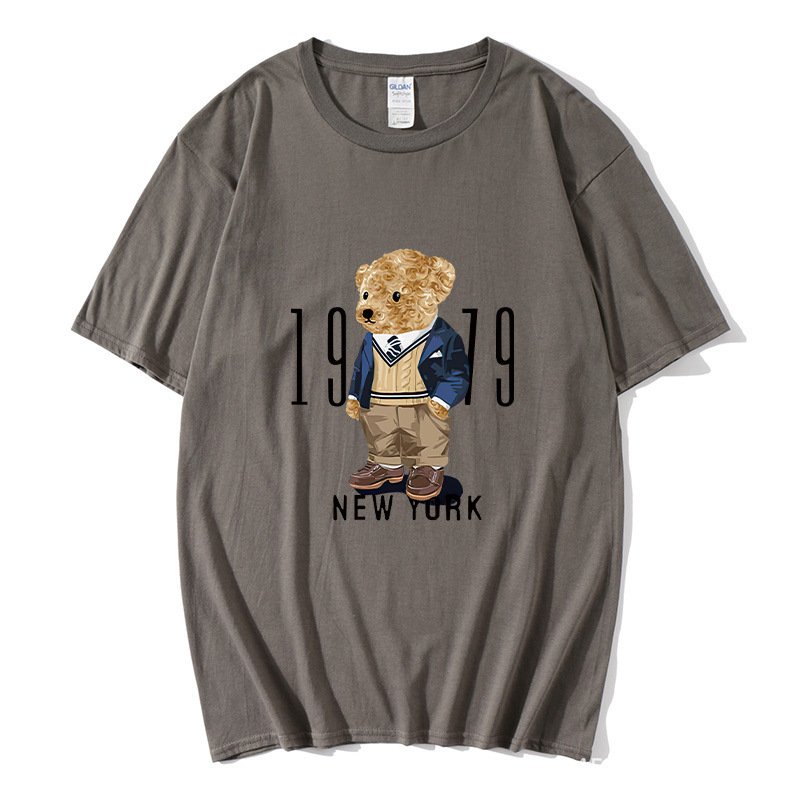 画像5: New York Fashion Bear round neck short sleeve T-shirt  ユニセックス 男女兼用ニューヨークおしゃれベア熊プリントラウンドネック Tシャツ (5)