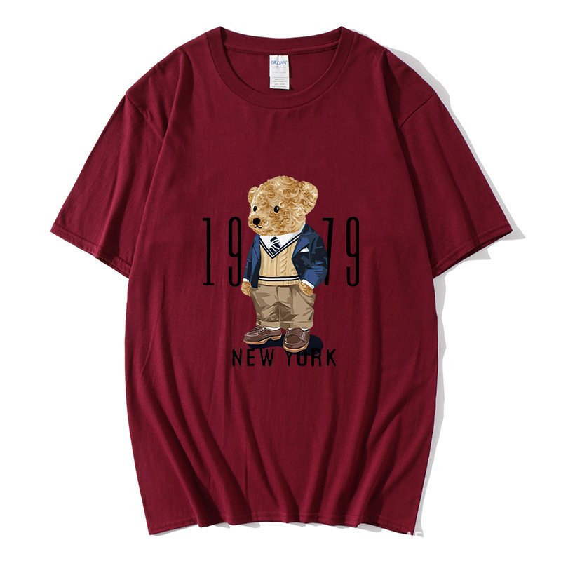 画像7: New York Fashion Bear round neck short sleeve T-shirt  ユニセックス 男女兼用ニューヨークおしゃれベア熊プリントラウンドネック Tシャツ (7)