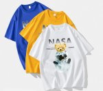 画像8: NASA x Earth x Astronaut Bear round neck short sleeve T-shirt  ユニセックス 男女兼用NASAナサ×地球×宇宙飛行士ベア熊プリントラウンドネック Tシャツ (8)