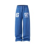 画像1: Unisex Wide Leg Number 6 Sweatpants ユニセックス男女兼用ナンバー６ スウェット パンツ (1)