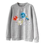 画像1: CHANGE THE WORLD logo print sweatshirt Long Sleeve Pullover  CHANGE THE WORLDロゴプリントロングスリーブスウェット 長袖プルオーバー (1)