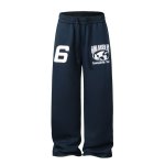 画像2: Unisex Wide Leg Number 6 Sweatpants ユニセックス男女兼用ナンバー６ スウェット パンツ (2)