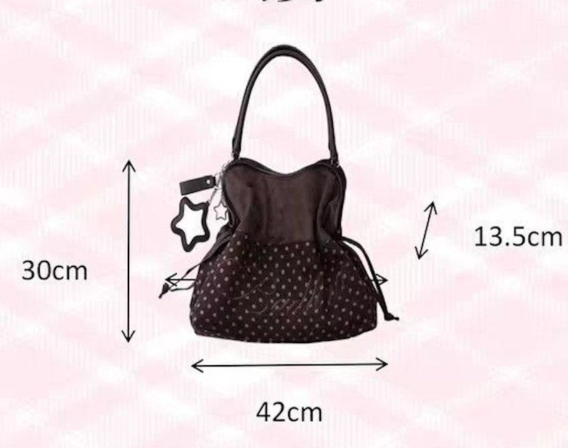 画像10: Y2K Leopard Print Polka Dot Large Capacity Tote Shoulder Underarm Bag　Y2K ヒョウ柄水玉ラージキャパシティトートショルダーアンダーアームバッグ (10)