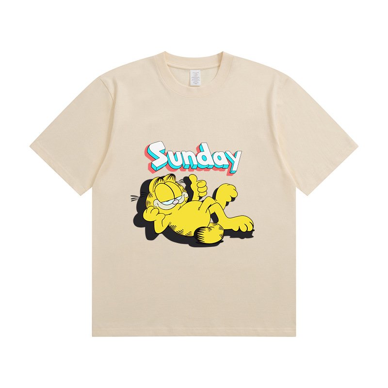 画像4: Sunday & Garfield print round neck short sleeve T-shirt  ユニセックス 男女兼用サンデー＆ガーフィールドプリントラウンドネック Tシャツ (4)