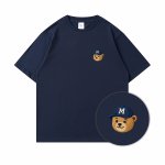 画像4: bear one point print round neck short sleeve T-shirt  ユニセックス 男女兼用ベアワンポイントプリントラウンドネック Tシャツ (4)