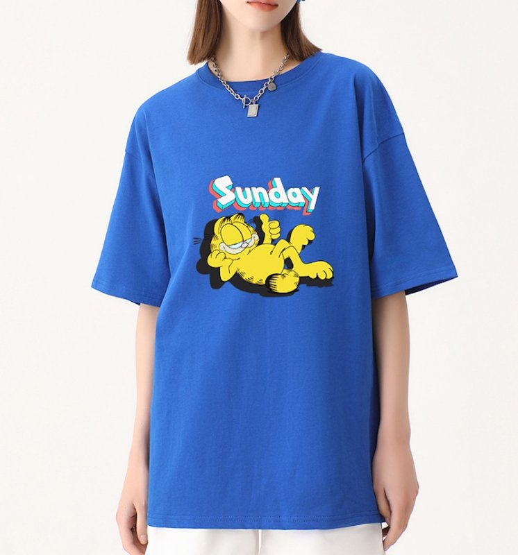 画像7: Sunday & Garfield print round neck short sleeve T-shirt  ユニセックス 男女兼用サンデー＆ガーフィールドプリントラウンドネック Tシャツ (7)