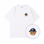 画像1: bear one point print round neck short sleeve T-shirt  ユニセックス 男女兼用ベアワンポイントプリントラウンドネック Tシャツ (1)