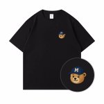 画像2: bear one point print round neck short sleeve T-shirt  ユニセックス 男女兼用ベアワンポイントプリントラウンドネック Tシャツ (2)
