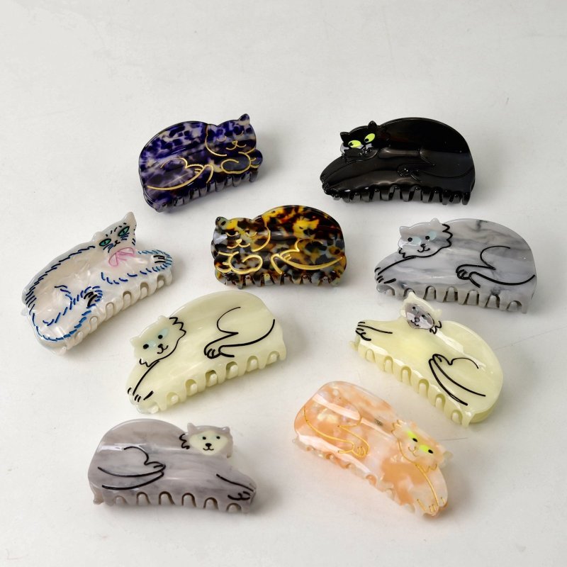 画像12: Cat motif hair clip hair accessories　ねこキャットモチーフヘアークリップヘアーアクセサリー (12)