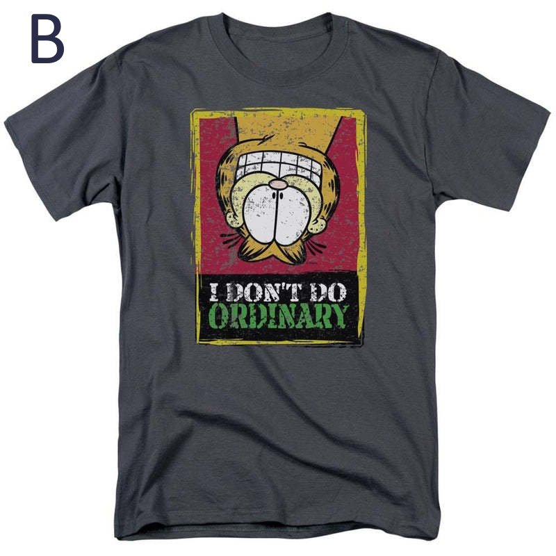 画像3: Garfield Vintage Style  Short Sleeve T-Shirt　ユニセックス 男女兼用ガーフィールドヴィンテージスタイルプリントラウンドネック Tシャツ (3)