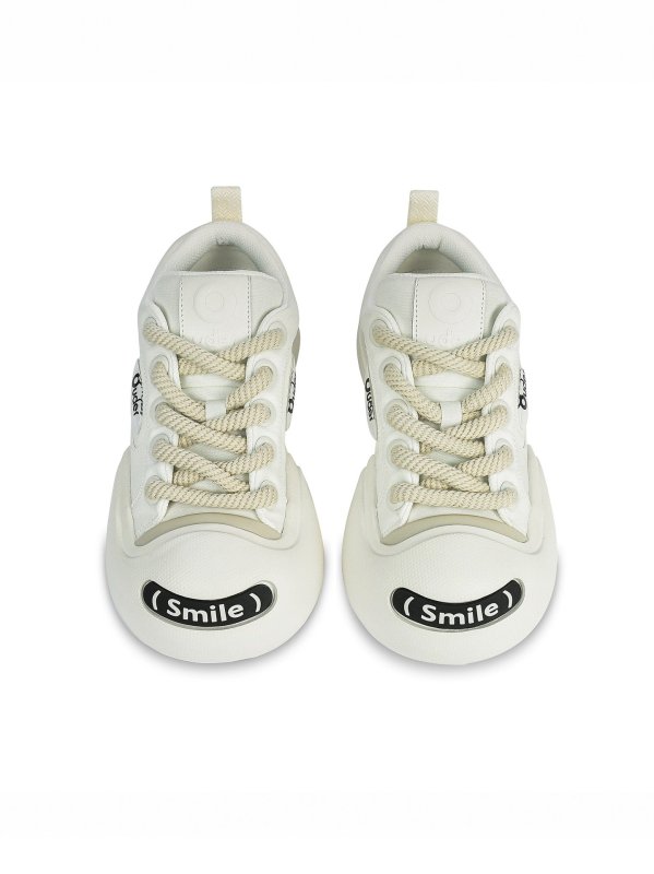 画像6:  Unisex SMILE Volume Lace-Up Platform Sneakers 厚底 プラットフォームスマイルボリューム レースアップスニーカー (6)