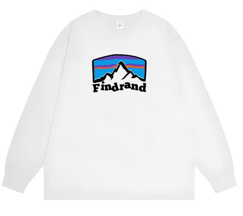画像2: find rand Print Long Sleeve T-Shirt　ファインドランドマウンテンプリントロングスリーブTシャツ ユニセックス 男女兼用 (2)