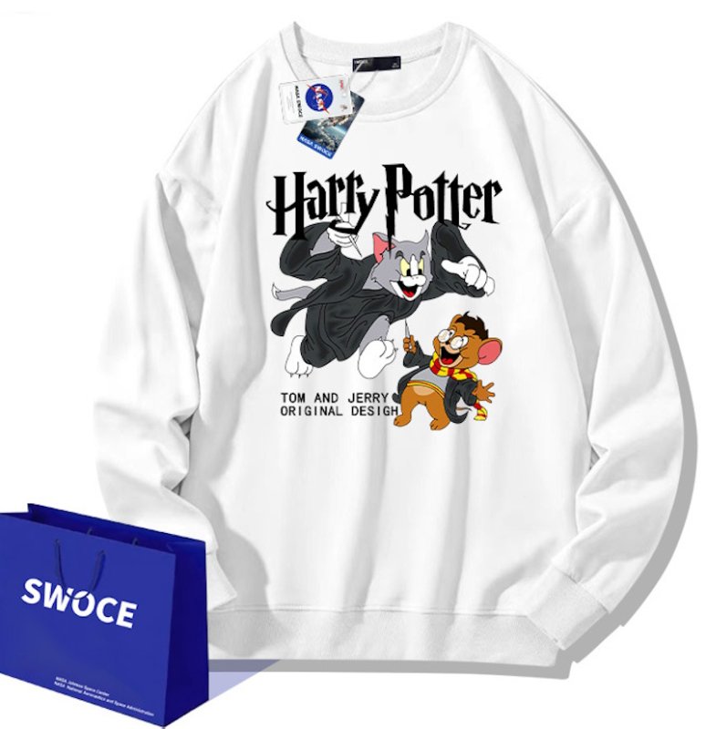 画像3: Unisex Harry Potter Tom and Jerry Round Neck Sweatshirt　男女兼用 ユニセックス トムとジェリーハリーポッター長袖 スウェット トレーナー (3)