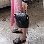 画像2: PEPP quilted chain handle  backpack Tote Shoulder Leather Bag 　キルティングチェーントートショルダーレザーバックパックバッグ (2)