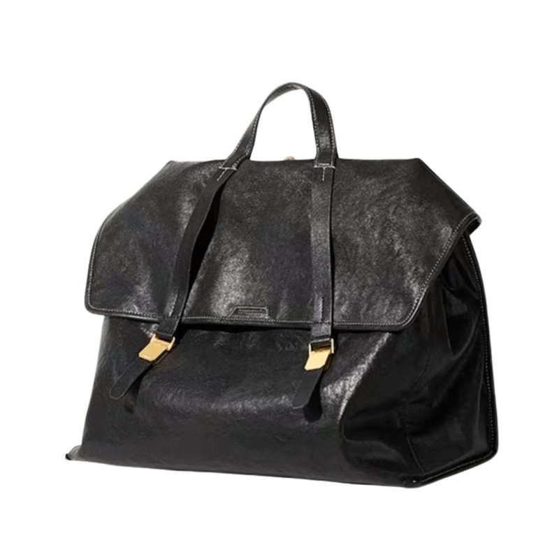 画像1: Unisex Retro Vegetable Tanned Leather Backpack Shoulder Crossbody Bag ユニセックス男女兼用レトロ ベジタブルタンニンレザー バックパックトートショルダー 通勤通学 (1)