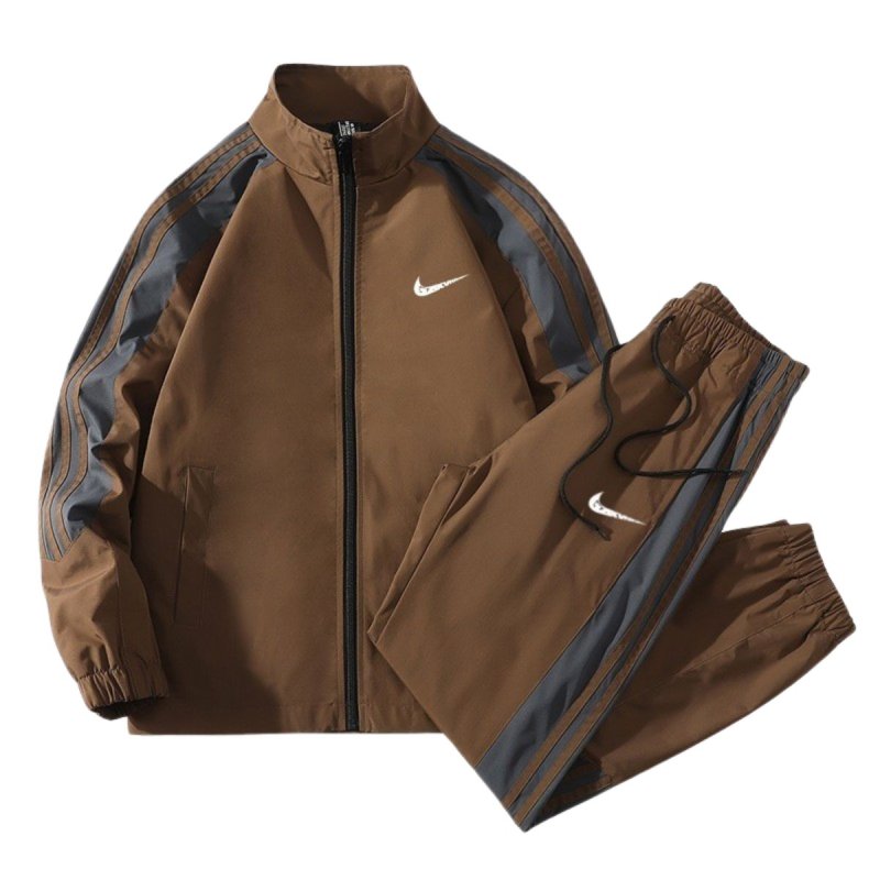 画像2: 26SS Men & Women Broken swoosh TRACK SUIT Setup Jacket and Pants Set ブロークン スウォッシュ プリント トラックスーツ セットアップ ユニセックス 男女兼用 ジャージ上下 ＆パンツセット (2)