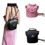 画像3: PEPP quilted chain handle  backpack Tote Shoulder Leather Bag 　キルティングチェーントートショルダーレザーバックパックバッグ (3)